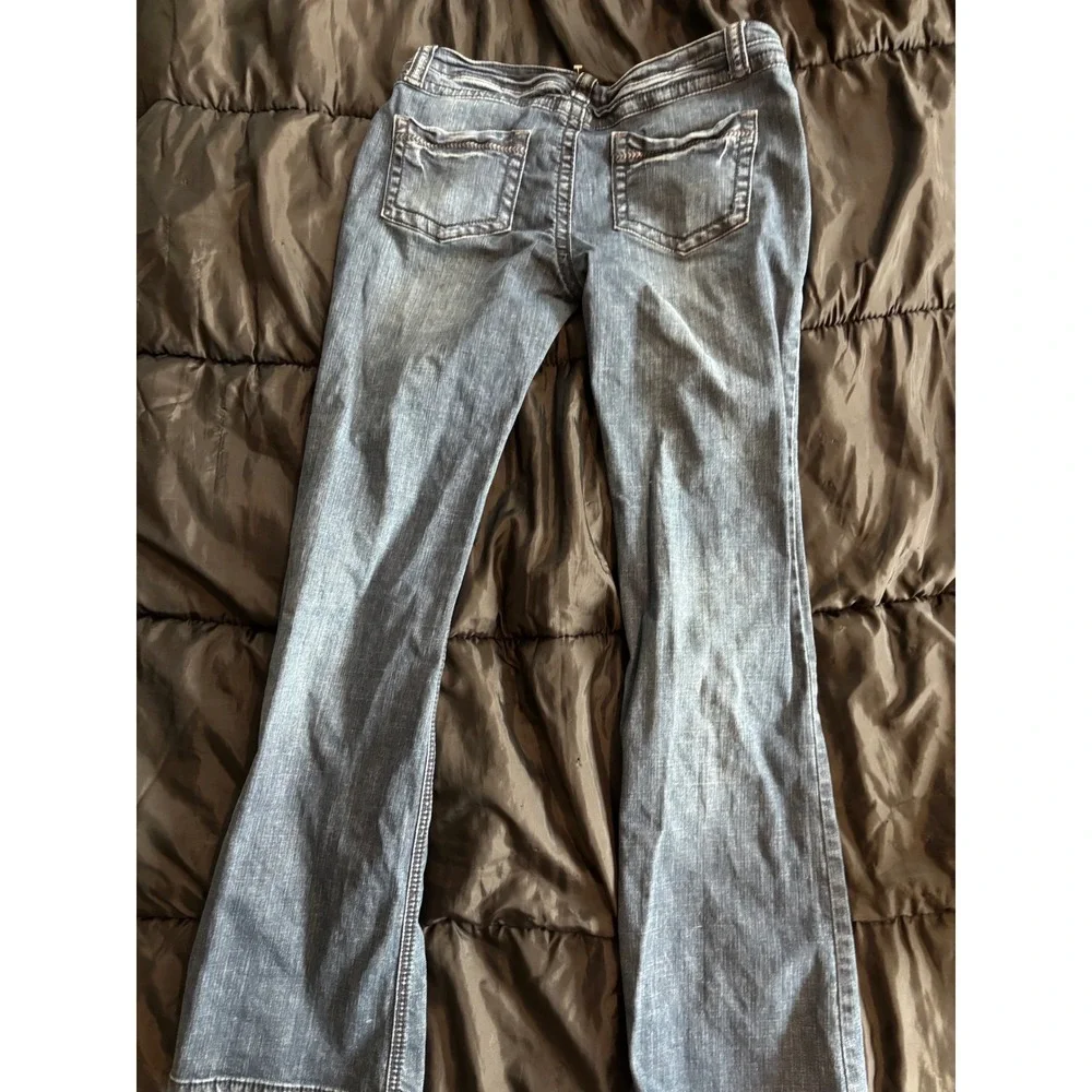Blue Asphalt Womens Flare Jeans Medium Wash Low Rise Size 11 Style G442 - Picture 4 of 7